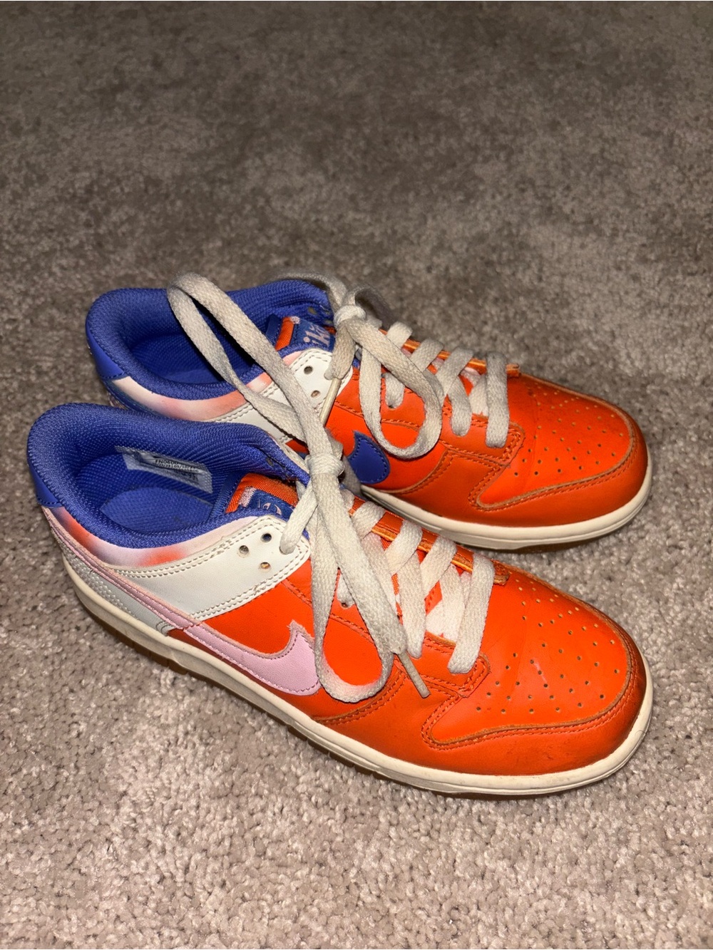 Nike Dunk Low SE Everything You Need Orange Pink Blue GS Kids 4Y Sneakers - Picture 3 of 3